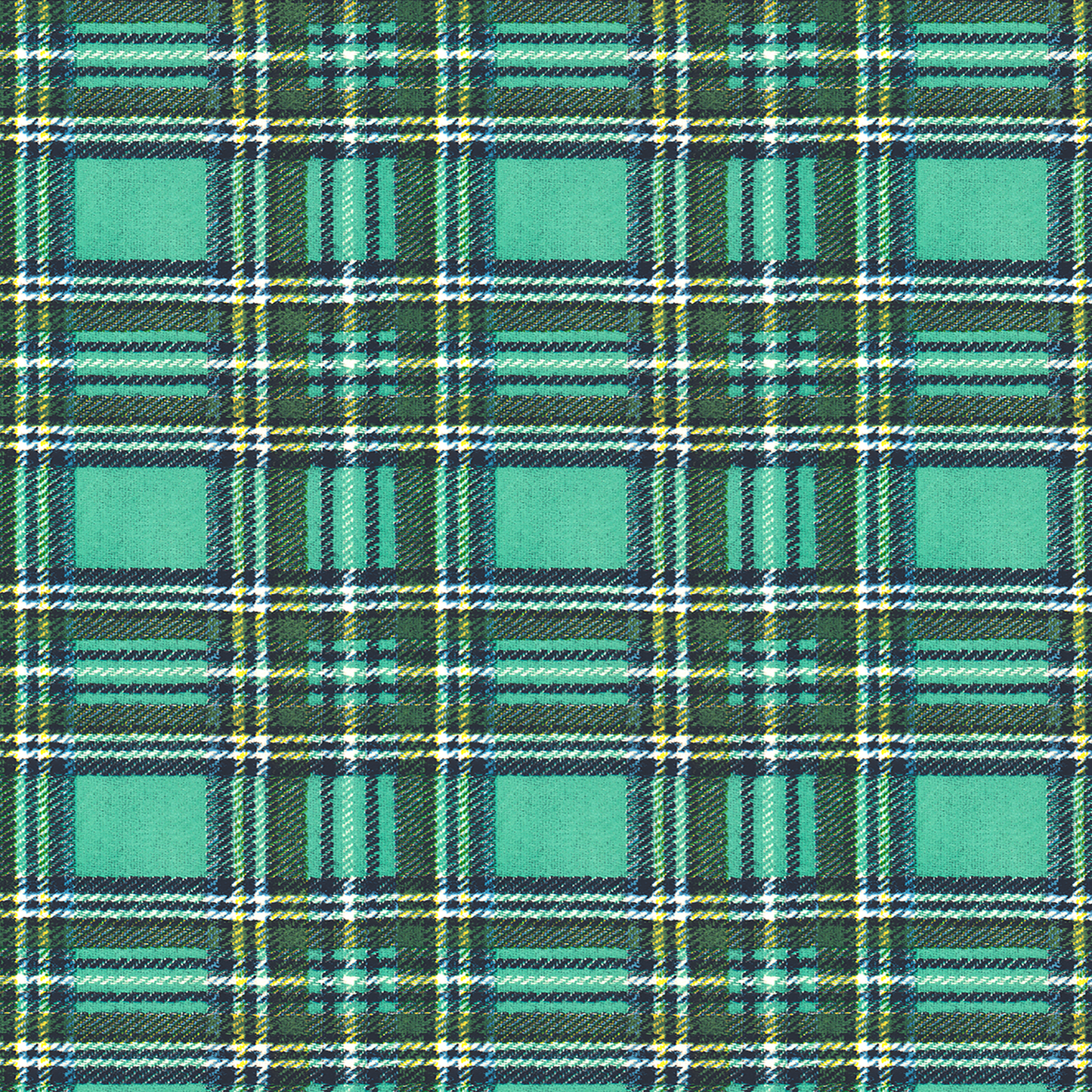 Warm green plaid blanket
