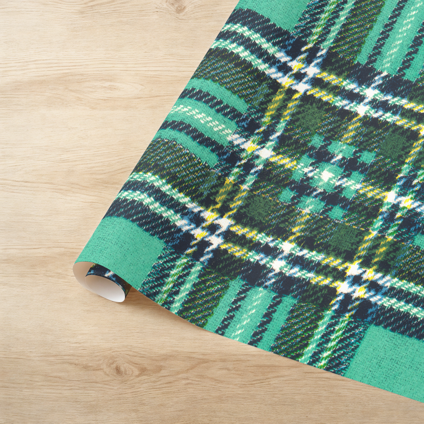 Warm green plaid blanket