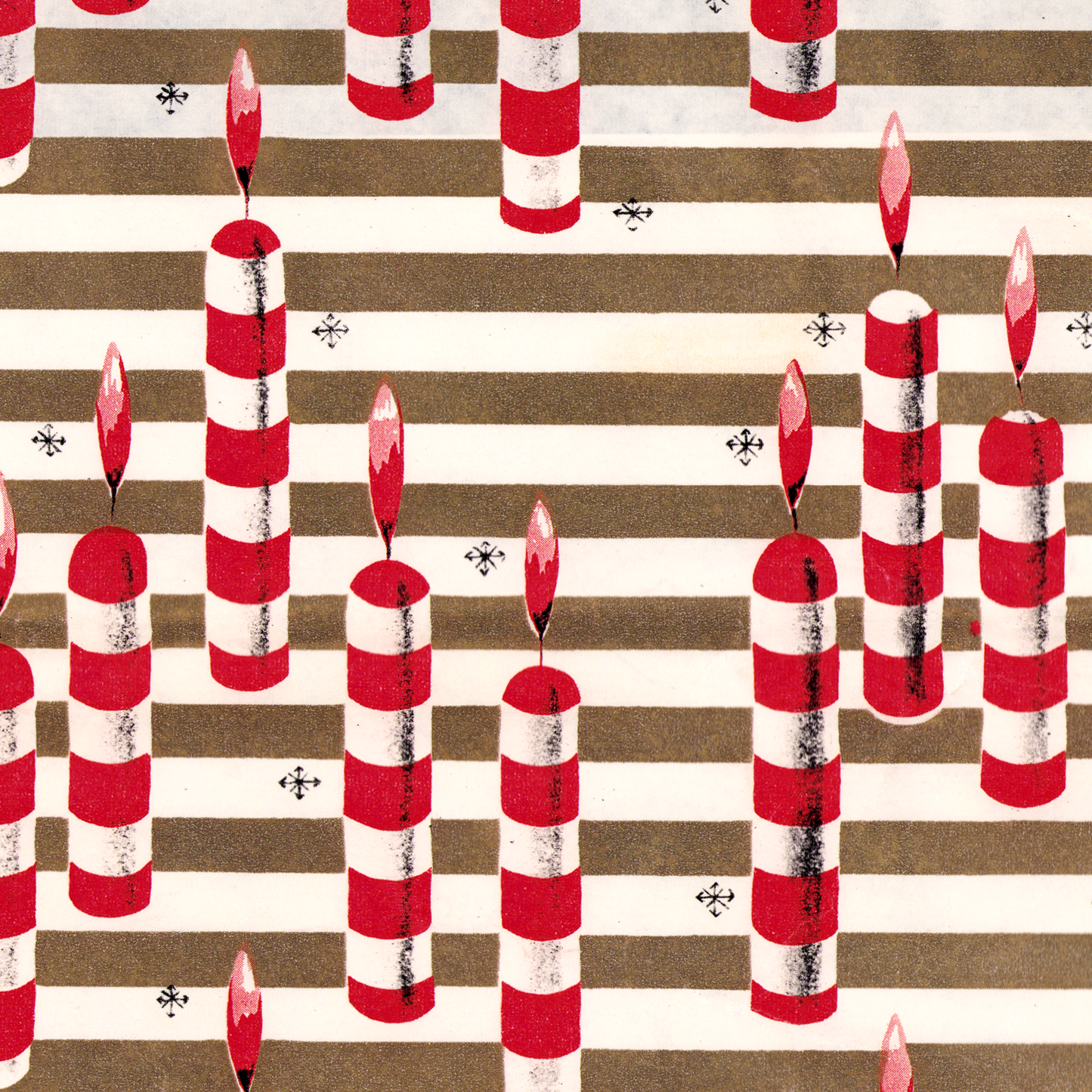 Red and White Striped Floating Candles
