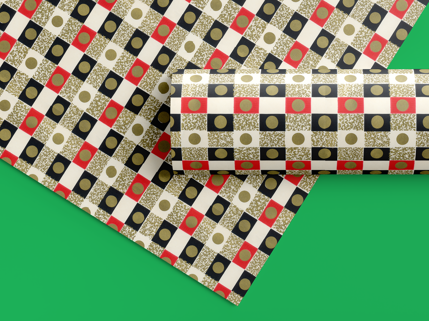 Handsome Red, Black and Gold Blocks